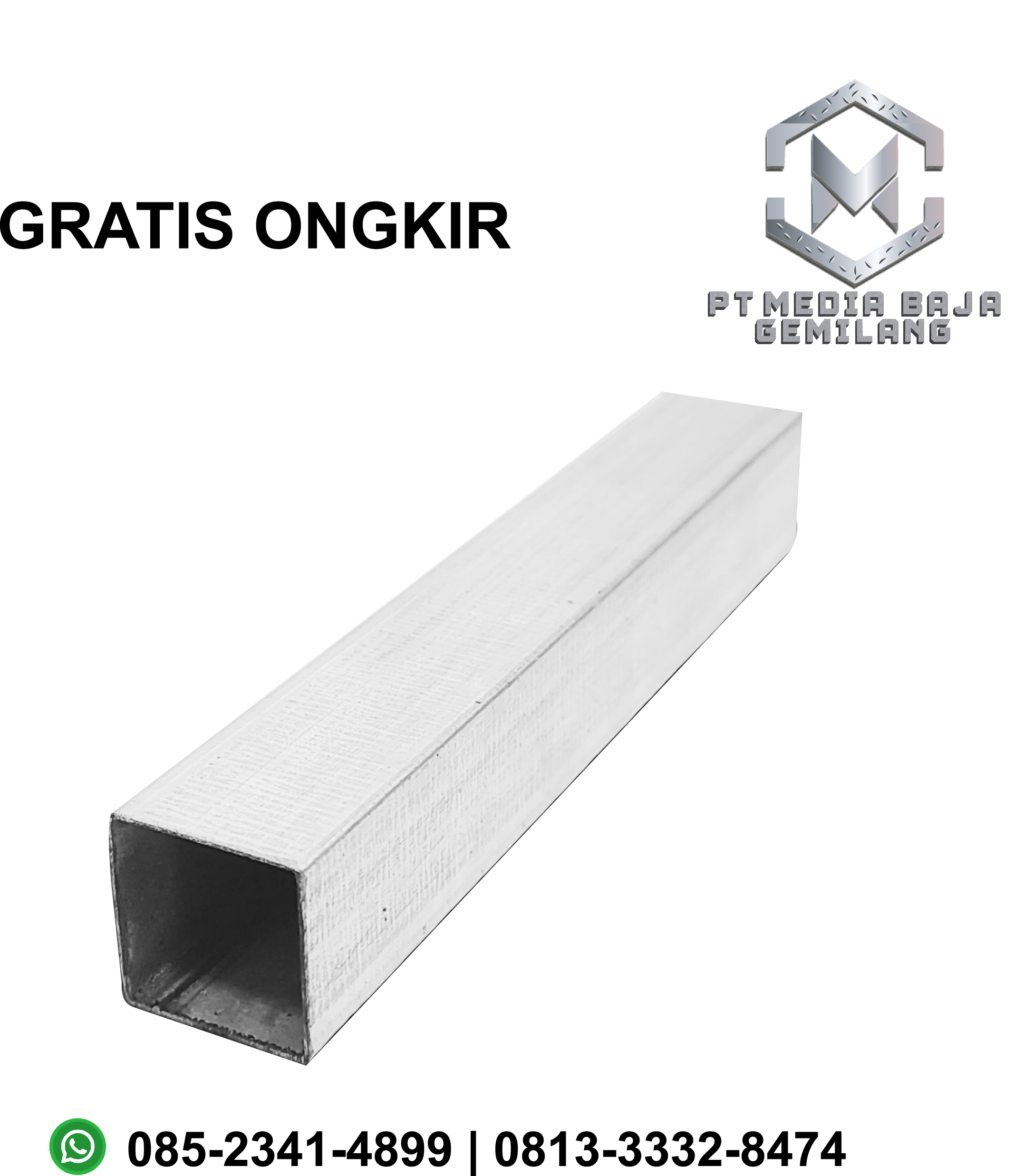 Besi Hollow Galvanis 39 X 59 X 1.6mm X 6m